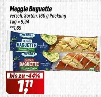 Meggle Baguette - verschiedene Sorten, 160 g Packung