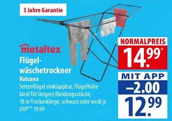 metatex Flügel-Wäschetrockner Vulcano
