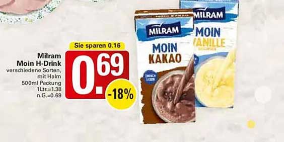 Milram Moin H-Drink verschiedene Sorten