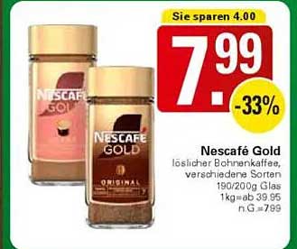 Nescafé Gold - Löslicher Bohnenkaffee, verschiedene Sorten