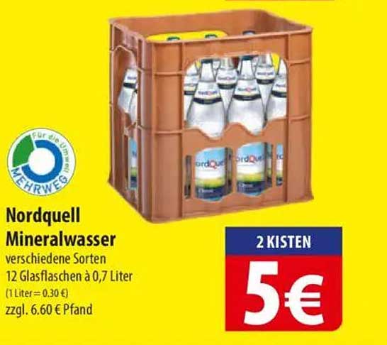 Nordquell Mineralwasser 2 Kisten für nur 5 €