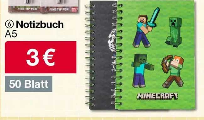Notizbuch A5 - Minecraft