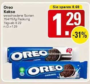Oreo Kekse - verschiedene Sorten