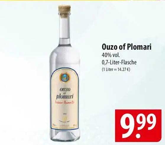 Ouzo of Plomari 0,7-Liter-Flasche (40% vol.)