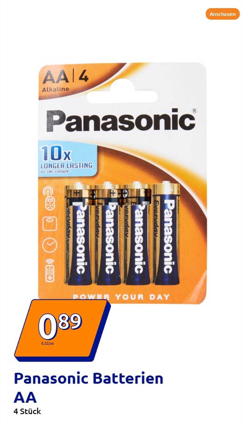 Panasonic Batterien AA - 4 Stück
