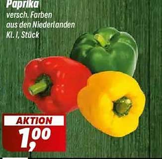 Paprika verschiedene Farben aus den Niederlanden