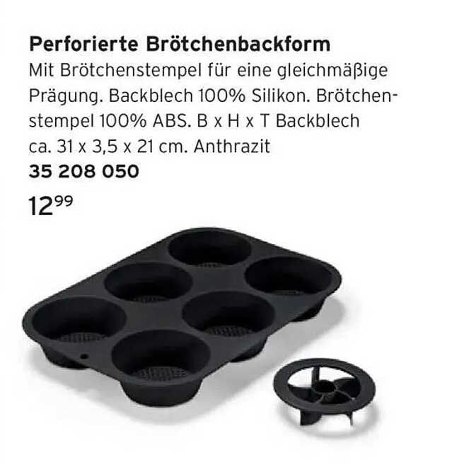 Perforierte Brötchenbackform