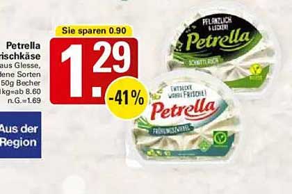 Petrella Frischkäse aus Glesse, 150g Becher