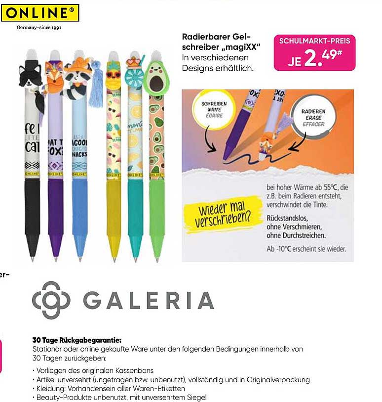 Radierbarer Gel-schreiber „magiXX“ in verschiedenen Designs