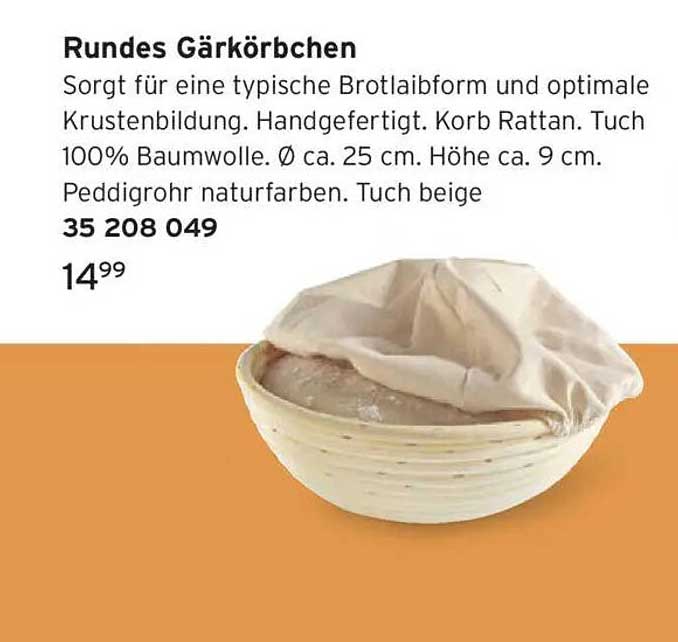 Rundes Gärkörbchen