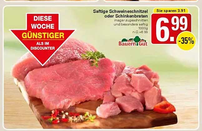Saftige Schnitzel oder Schinkenbraten - Bauerngut