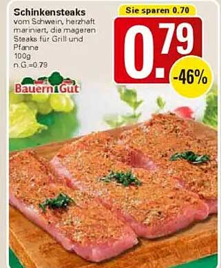 Schinkensteaks vom Schwein - herzhaft mariniert