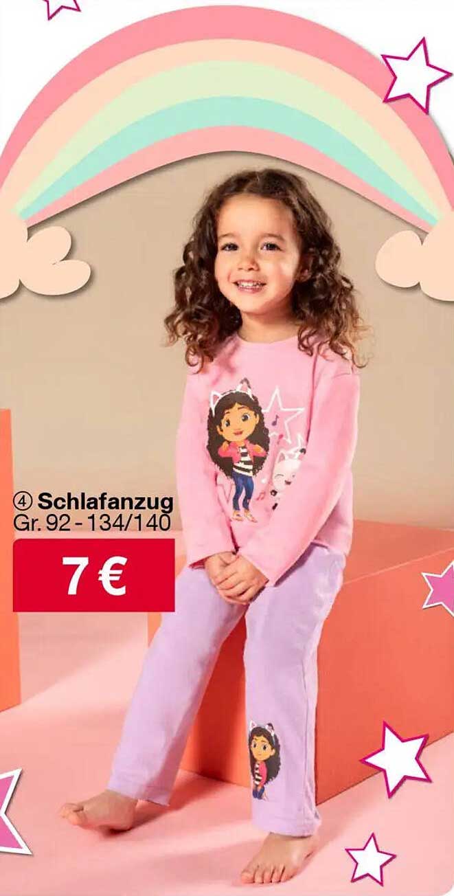 Schlafanzug für Kinder, Größe 92-134/140