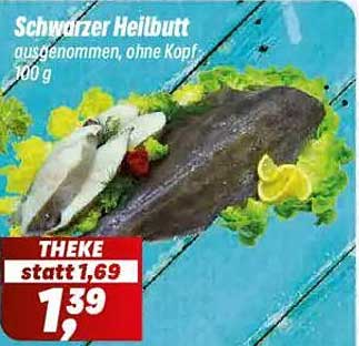 Schwarzer Heilbutt, ausgenommen, ohne Kopf, 100 g