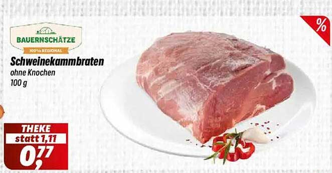 Schweinekambraten ohne Knochen 100 g