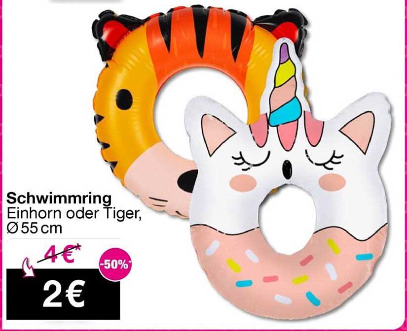 Schwimmring Einhorn oder Tiger, Ø 55 cm