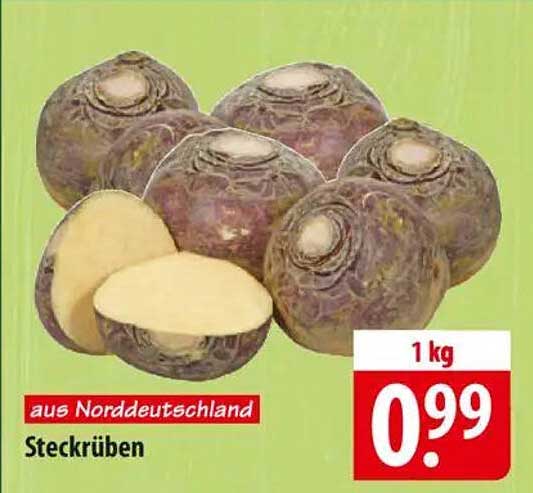 Steckrüben aus Norddeutschland - 1 kg für nur 0,99 €