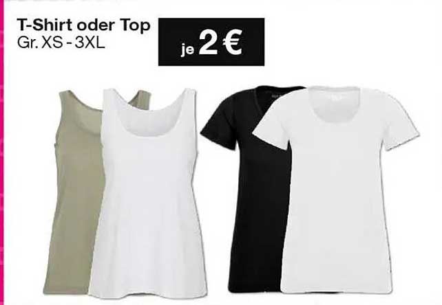 T-Shirt oder Top Gr. XS - 3XL