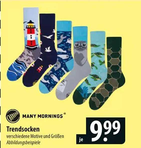 Trendsocken von Many Mornings - verschiedene Motive und Größen