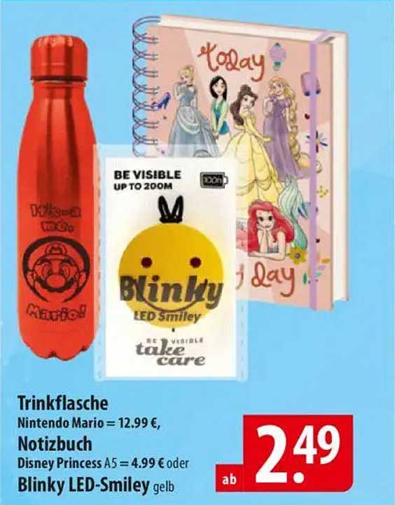 Trinkflasche Nintendo Mario für 2,49 €