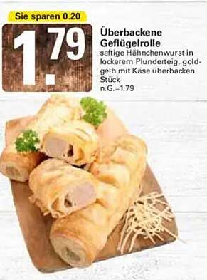Überbackene Geflügelrolle