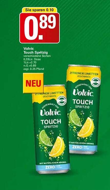 Volvic Touch Spritzig – Erfrischung in der Dose
