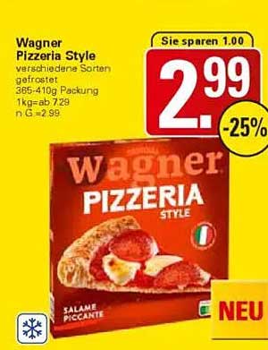 Wagner Pizzeria Style - Verschiedene Sorten gefrostet