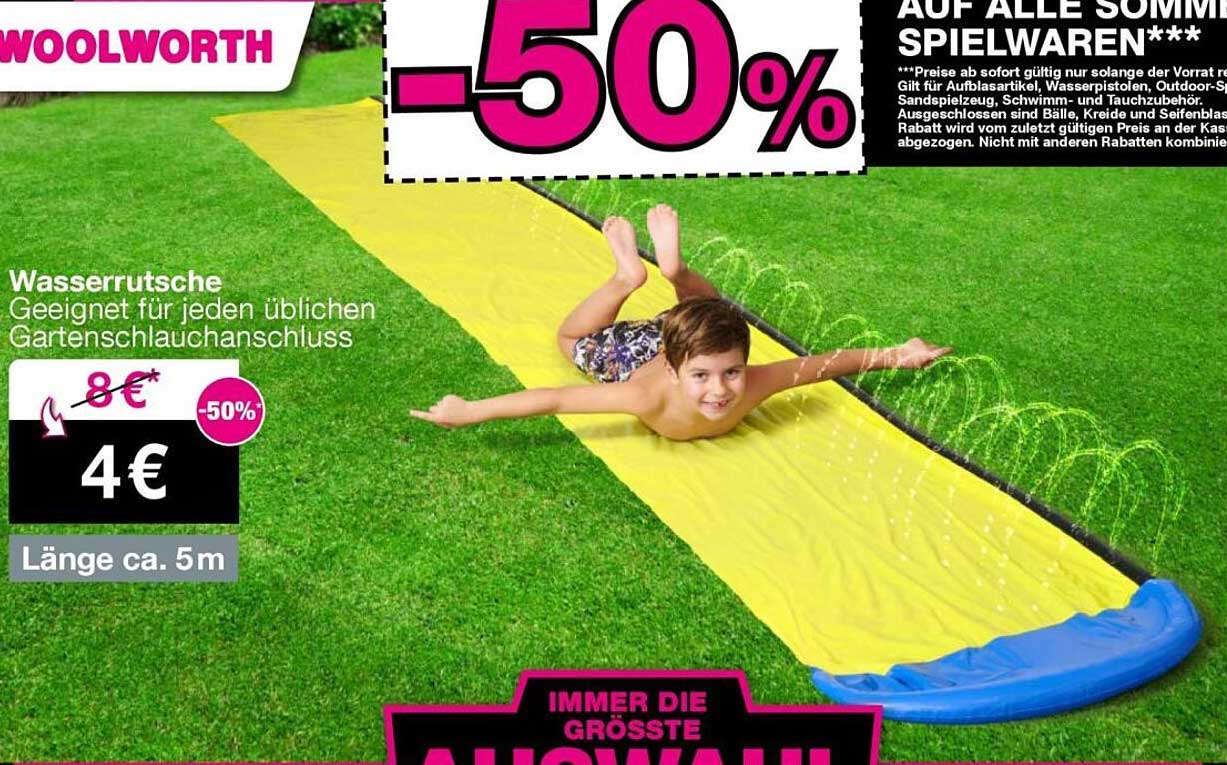 Wasserbahn-Rutsche - 50% günstiger!
