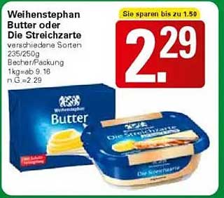 Weihenstephan Butter oder Die Streicharte 235/250g