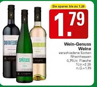 Wein-Genuss Weine - verschiedene Sorten