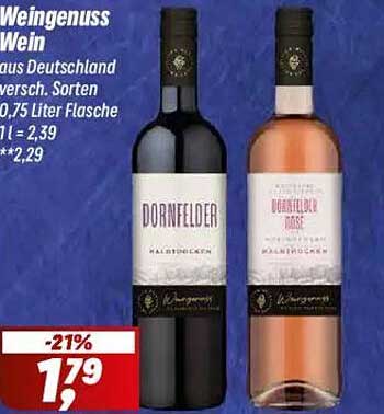 Weingenuss Wein aus Deutschland – Dornfelder und Dornfelder Rosé