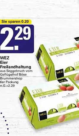 WEZ Eier Freilandhaltung 6er Packung
