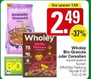 Wholey Bio Granola oder Cerealien