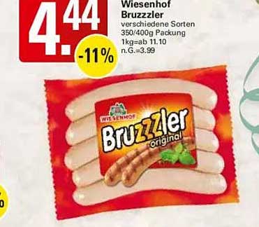 Wiesenhof Bruzzler verschiedene Sorten 350/400g Packung