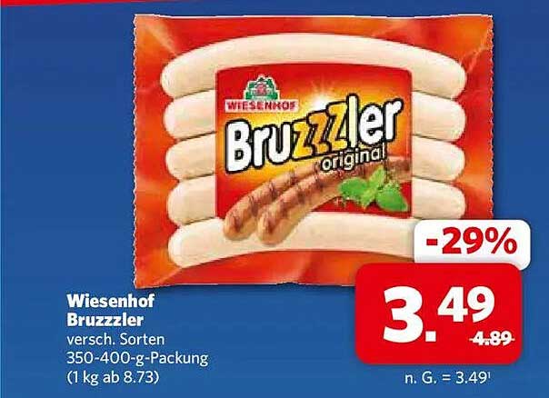 Wiesenhof Bruzzzler verschiedene Sorten 350-400-g-Packung