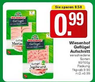 Wiesenhof Geflügel Aufschnitt - verschiedene Sorten