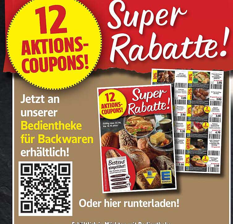 12 Aktions-Coupons für Backwaren