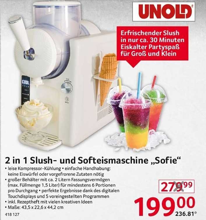 2 in 1 Slush- und Softeismaschine „Sofie“