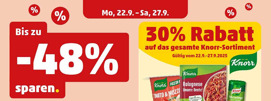 30% Rabatt auf das gesamte Knorr-Sortiment