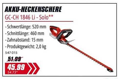 AKKU-HECKENSCHERE GC-CH 1846 Li - Solo**