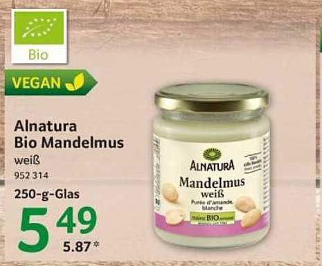 Alnatura Bio Mandelmus weiß 250g