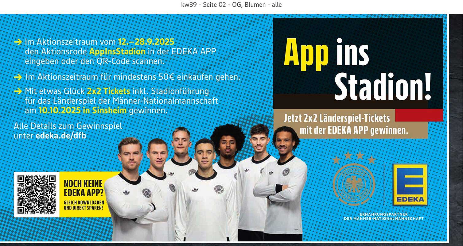 App ins Stadion! Jetzt 2x2 Länderspiel-Tickets gewinnen