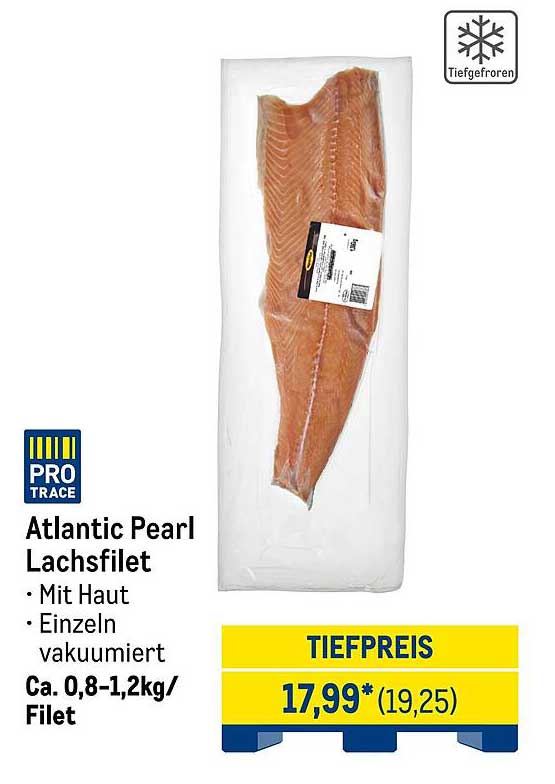 Atlantic Pearl Lachsfilet mit Haut, 0,8-1,2 kg