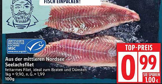 Aus der mittleren Nordsee Seelachsfilet