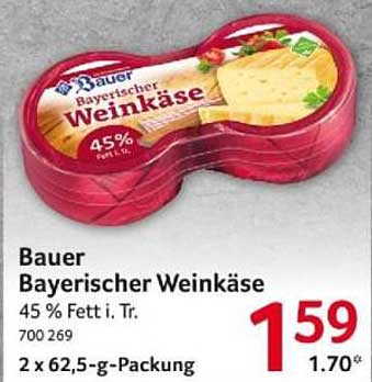 Bauer Bayerischer Weinkäse 45% Fett i. Tr.