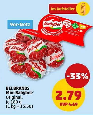 BEL BRANDS Mini Babybel® Original, je 180 g