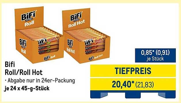 Bifi Roll/Roll Hot – 24er-Packung