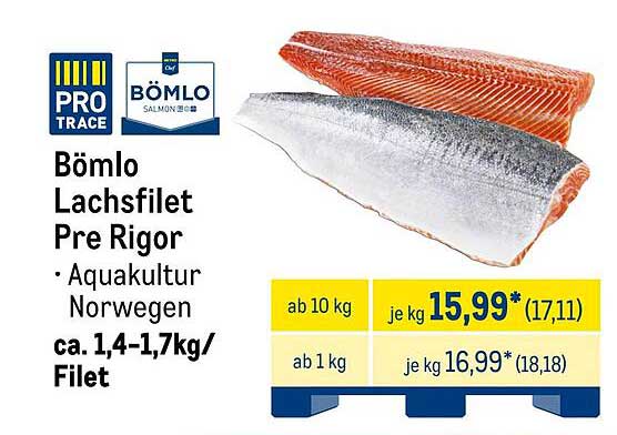 Bömlö Lachsfilet Pre Rigor, Aquakultur Norwegen
