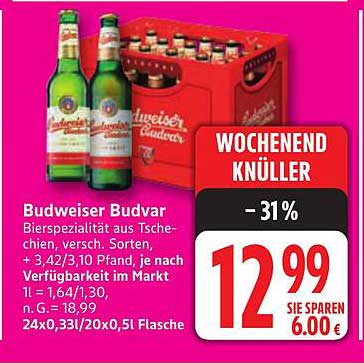 Budweiser Budvar Bierspezialität aus Tschechien – Wochenend Knüller!