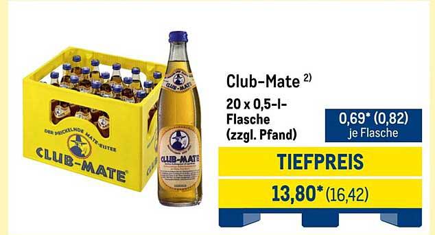 Club-Mate 20 x 0,5-l-Flasche (zzgl. Pfand)